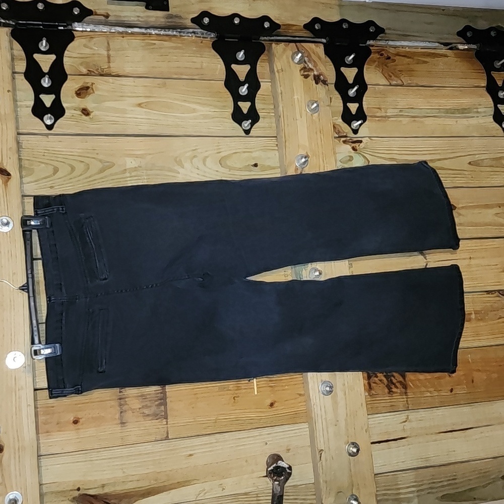 Woman's Time & Tru High Rise Bell Bottoms Black Jeans Pants Trousers Size 16 - Picture 6 of 8